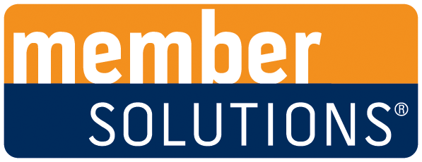 Blue and orange Member Solutions logo